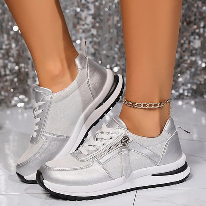 Livia | Elegant Shine Sneakers
