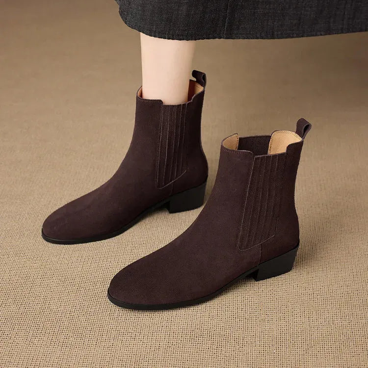 Elle Genuine Suede Boots