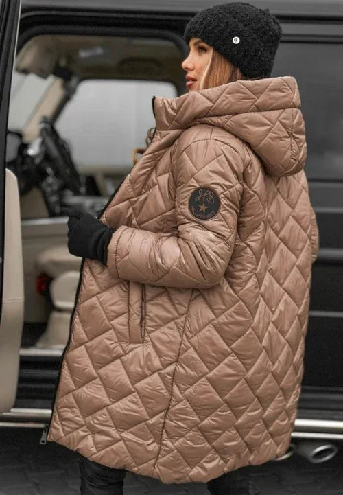 Lykke quilted hooded down jacket for women