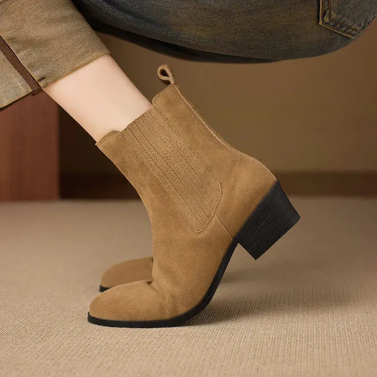 Elle Genuine Suede Boots