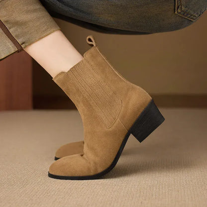 Elle Genuine Suede Boots