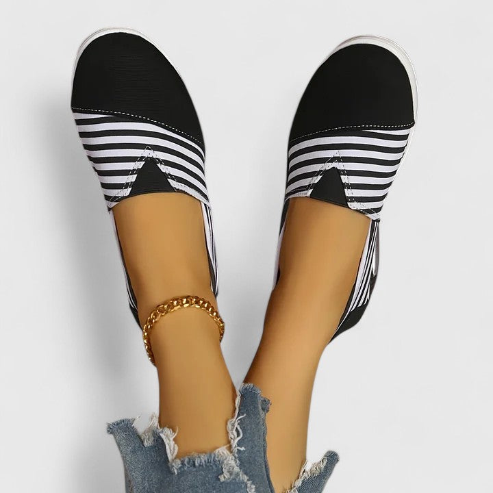 Marina | Striped Slip-On Sneakers
