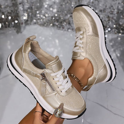 Livia | Elegant Shine Sneakers