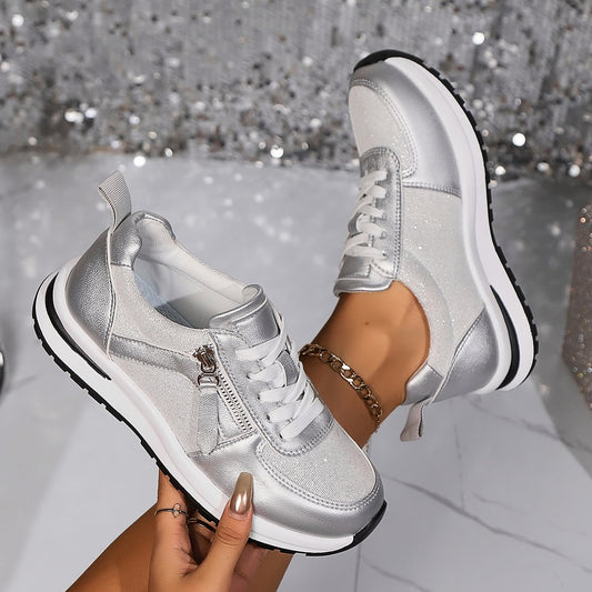 Livia | Elegant Shine Sneakers