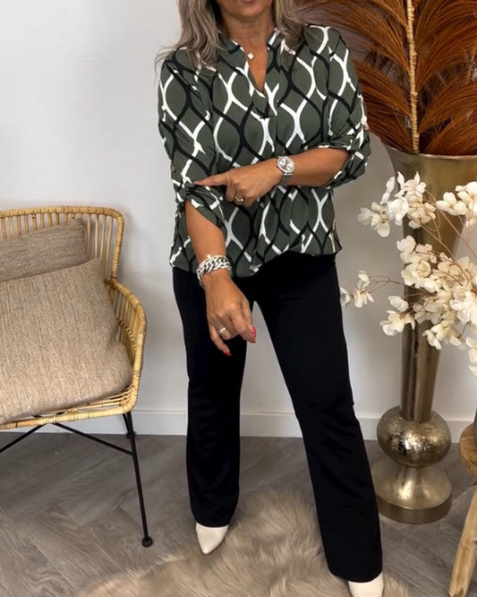 Alisha - Graphic Print Blouse