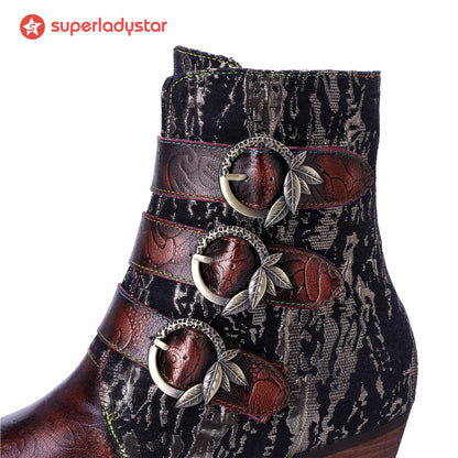 Three-Strap Rebel Ankle Boots