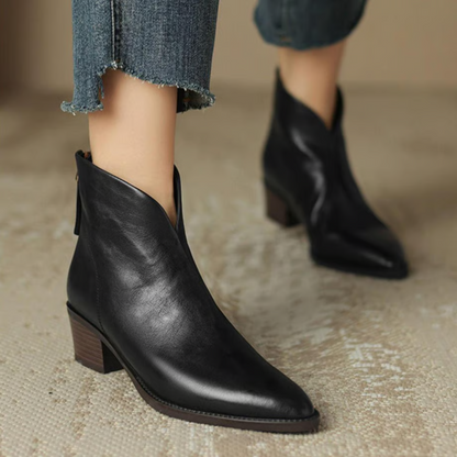 Lily | Luxury Ankle Boots with Low Heel