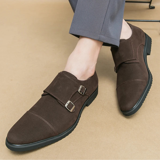 The Duke Suede Monk Strap Shoe