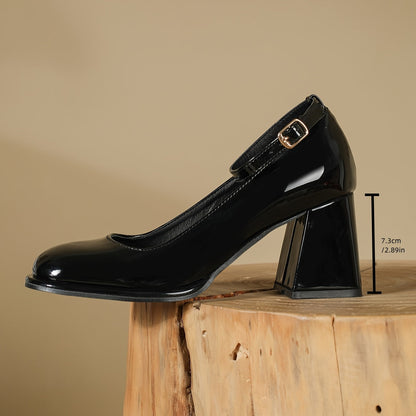 Noiréline | Sculpted Patent Heels