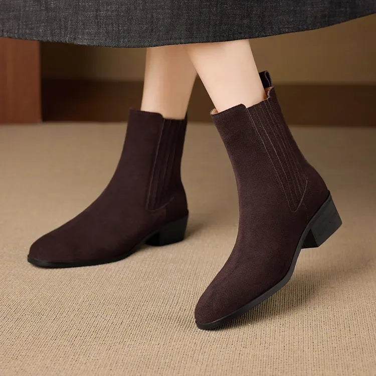 Elle Genuine Suede Boots