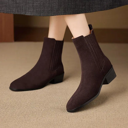 Elle Genuine Suede Boots