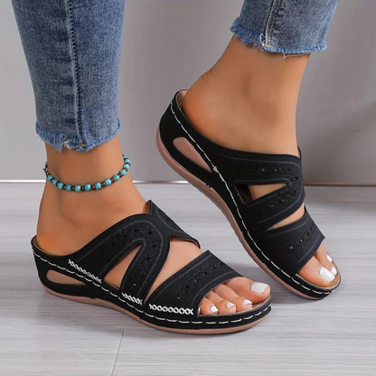 Amélie | Open-Toe Wedge Orthopedic Sandals