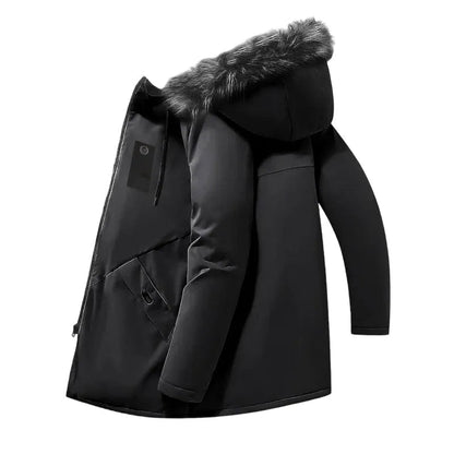 Bjorn men's winter parka with fur-trim hood