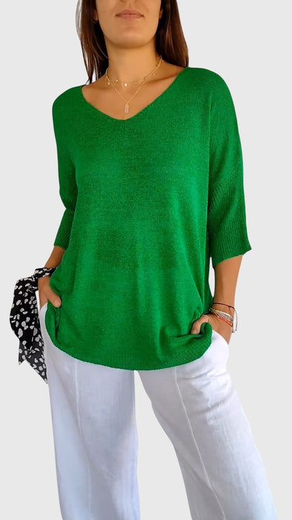 Cassandra™ | Elegant V-Neck Top