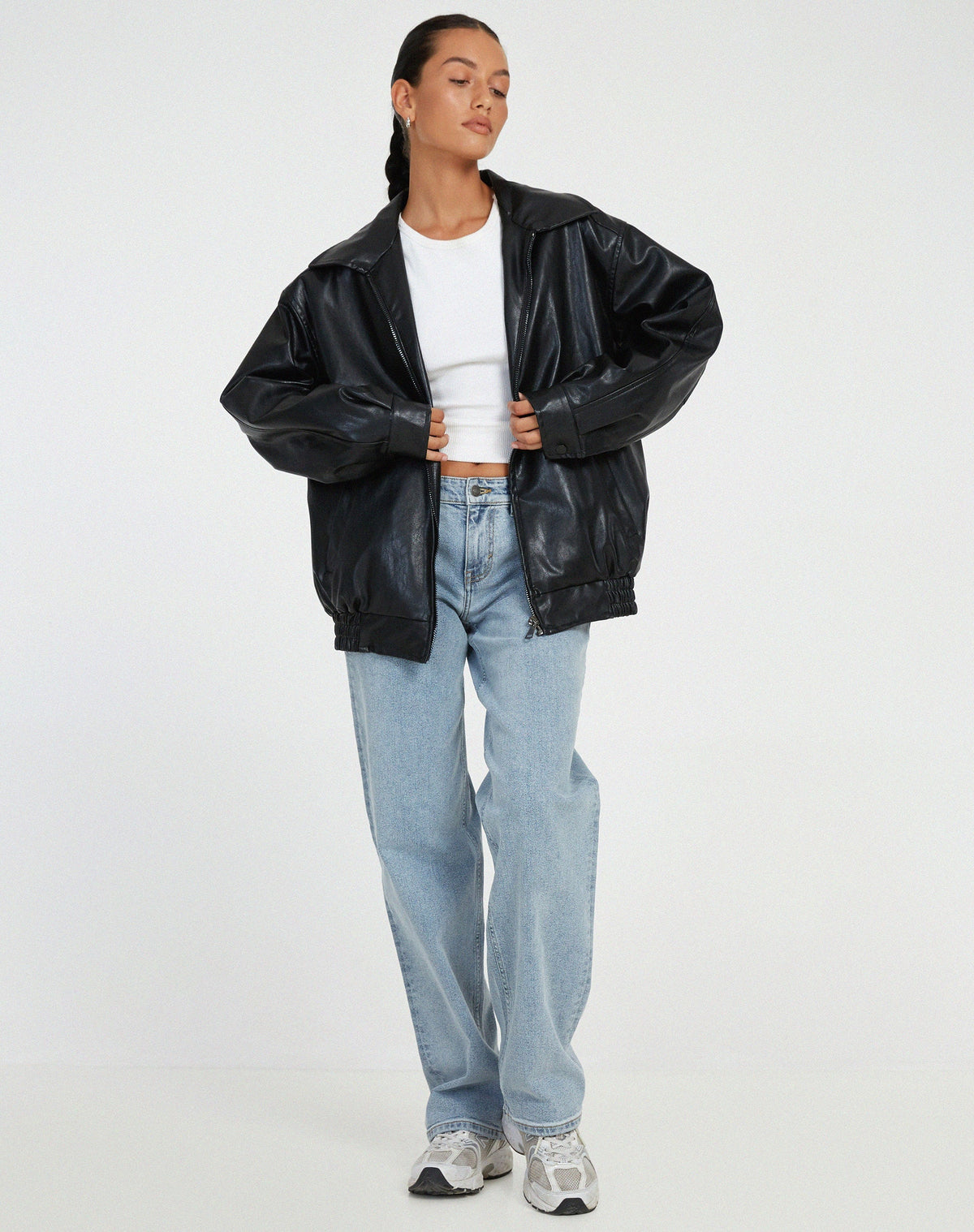 Ruby | Women’s Oversized Leather Bomber Jacket