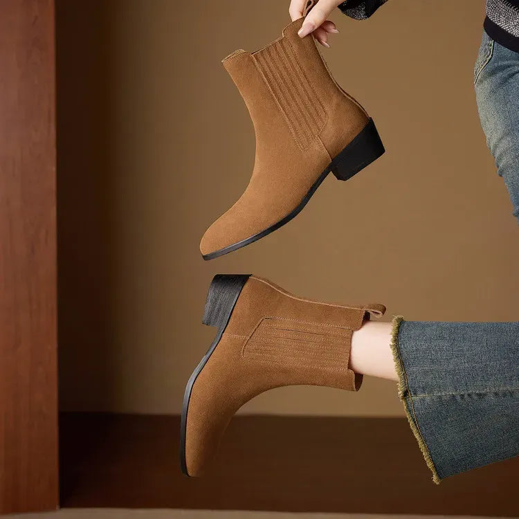 Elle Genuine Suede Boots