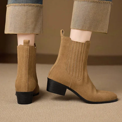 Elle Genuine Suede Boots