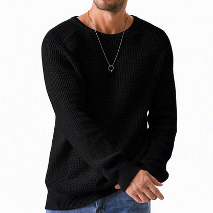 Saga textured knit crew-neck sweater for women