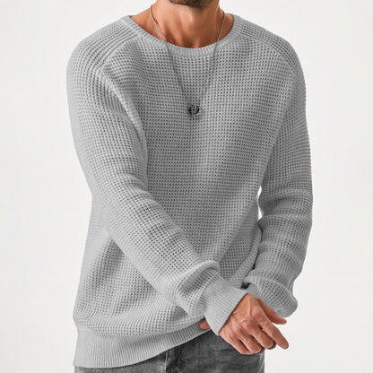 Saga textured knit crew-neck sweater for women