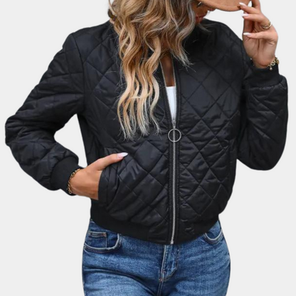 Peyton | Women’s Quilted Zip-Up Bomber Jacket
