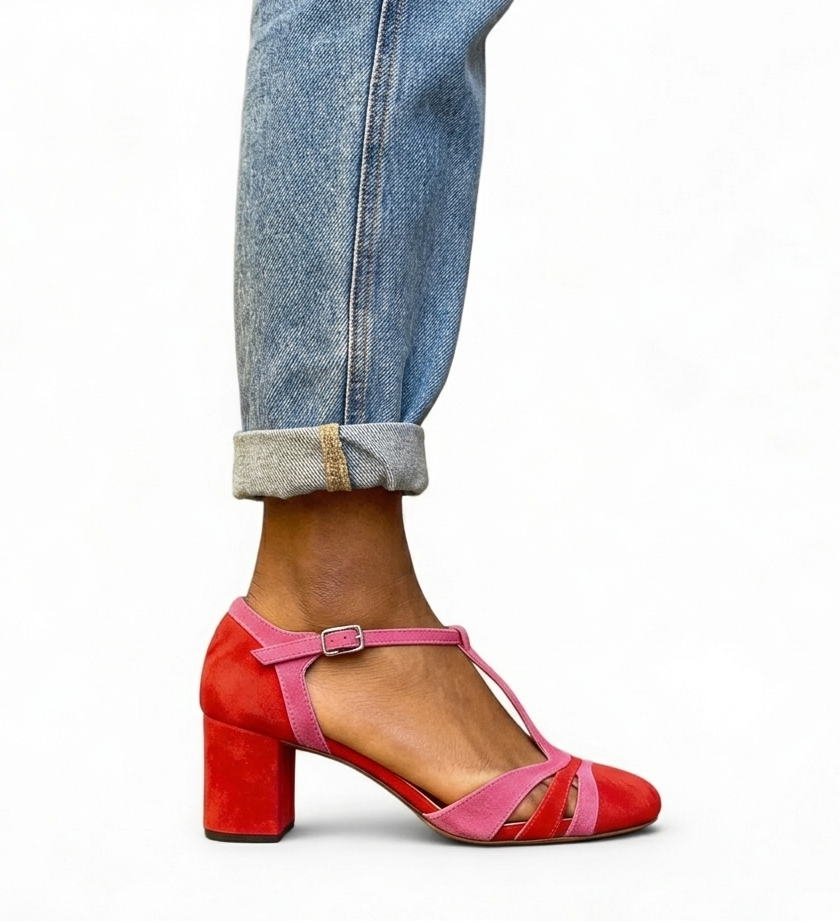 Roséline | Color Block Elegance Heels