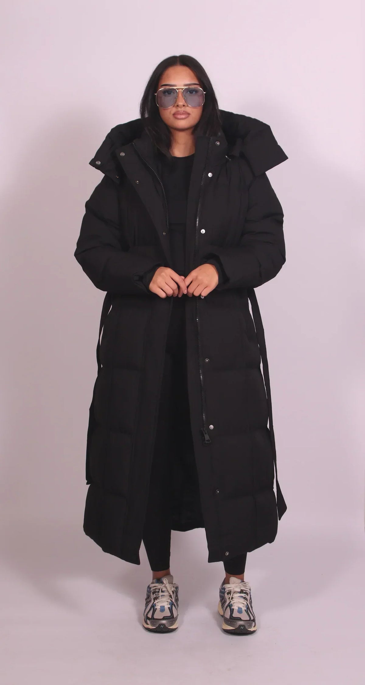 Kelly – Long Belted Puffer Coat