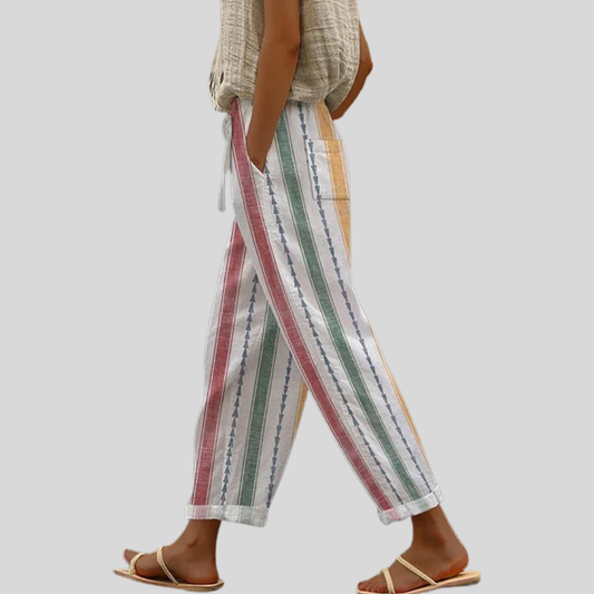 Léonie | Colorful Striped Summer Pants