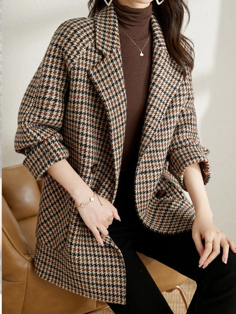 Jessica | Women Spring Check Blazer Jacket