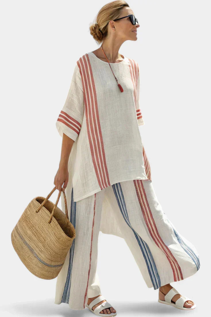 Anzaleira | Elegant Striped Set