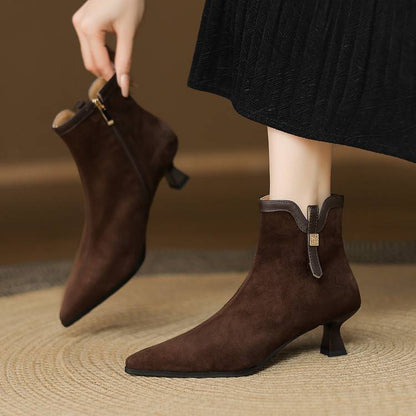 Noelle Genuine Suede Boots