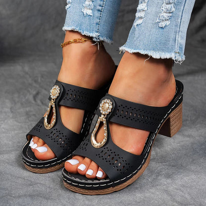 Evelyne | Open-Back Orthopedic Heeled Sandals