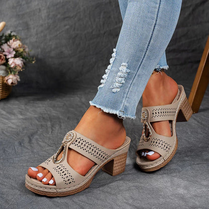 Evelyne | Open-Back Orthopedic Heeled Sandals