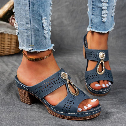 Evelyne | Open-Back Orthopedic Heeled Sandals
