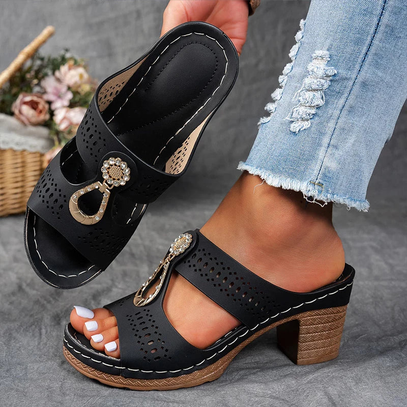 Evelyne | Open-Back Orthopedic Heeled Sandals
