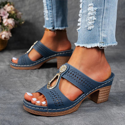 Evelyne | Open-Back Orthopedic Heeled Sandals