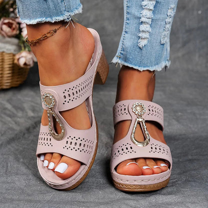 Evelyne | Open-Back Orthopedic Heeled Sandals