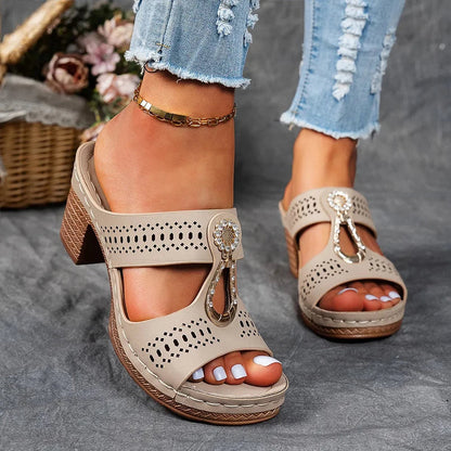 Evelyne | Open-Back Orthopedic Heeled Sandals