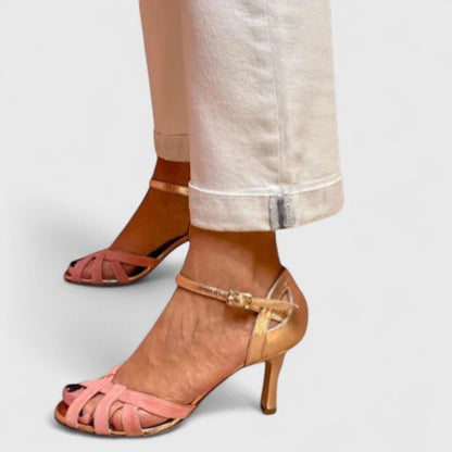 Rosélia | Crossed Satin Heels