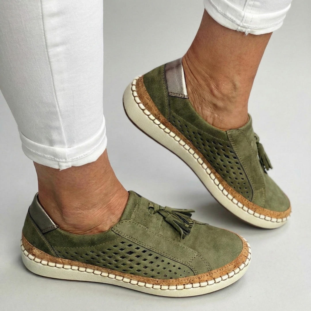 Tessia | Perforated Moccasin Sneakers