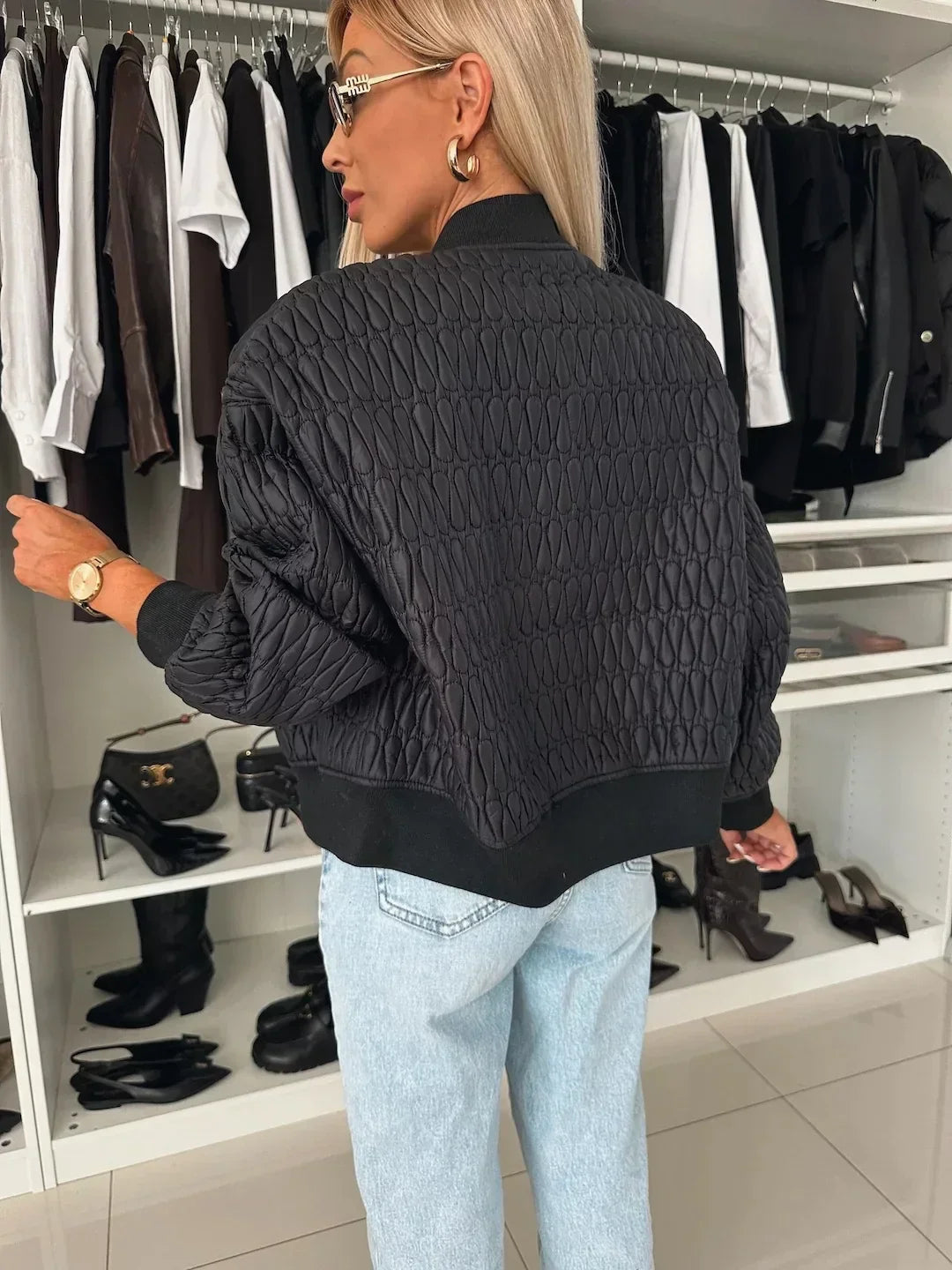 Hazel | Women’s Fashion Zip Front Quilted Jacket