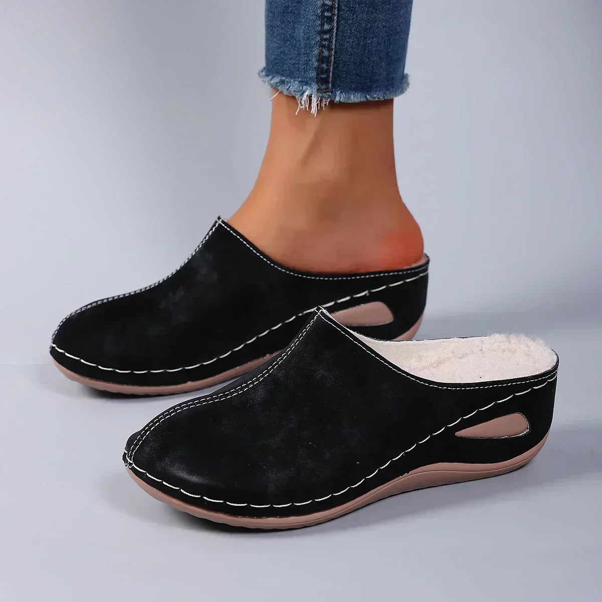 Élise | Fleece Lined Orthopedic Mules