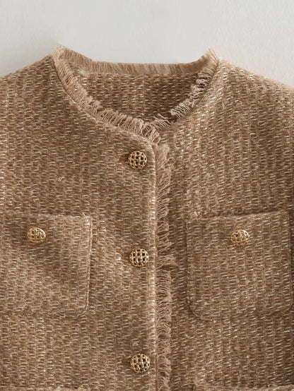 Emily | Women's Tweed Button-Down Jacket