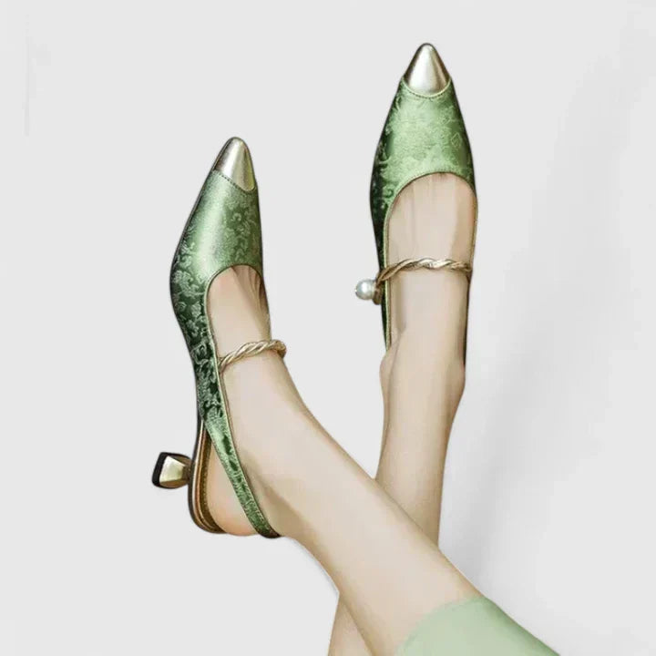 Aurelia | Slingback Moccasins Golden Elegance