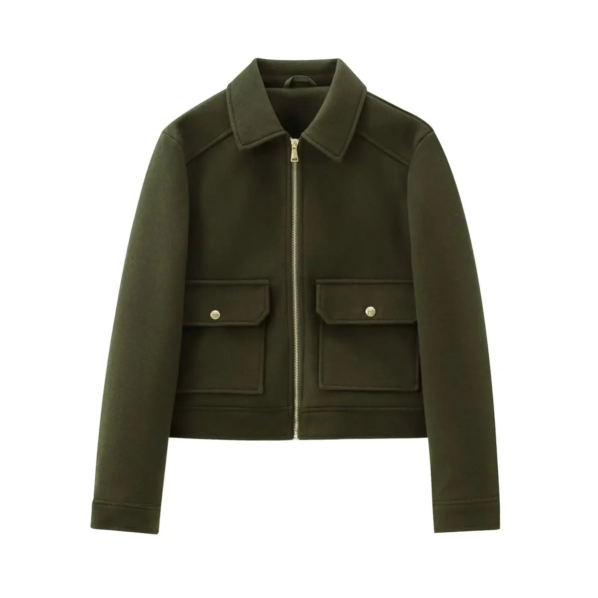 Emily | Women’s Zippered Wool Bomber Jacket
