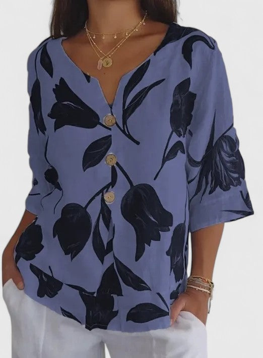 Isabel | Elegant Floral Print Blouse