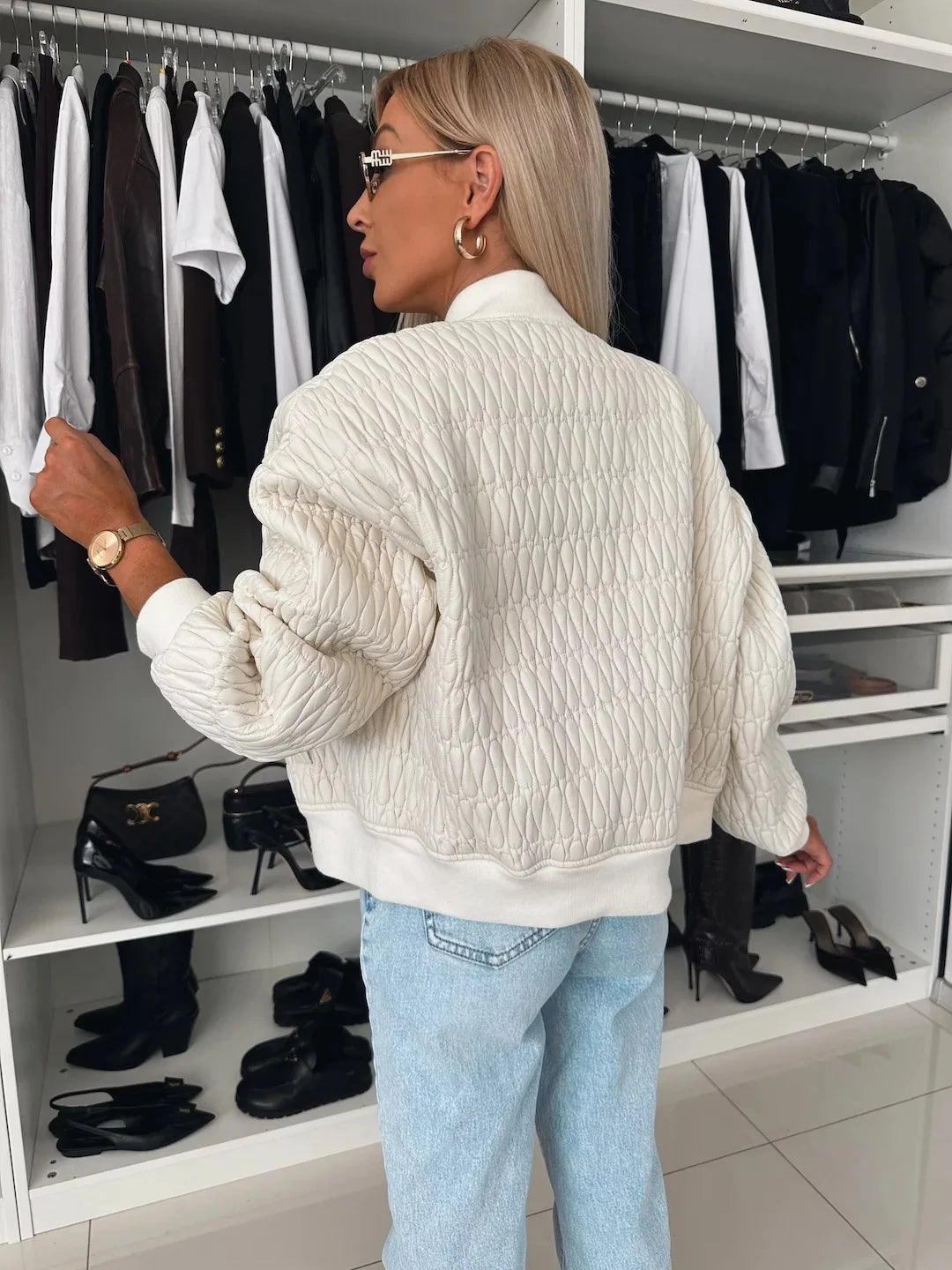 Hazel | Women’s Fashion Zip Front Quilted Jacket