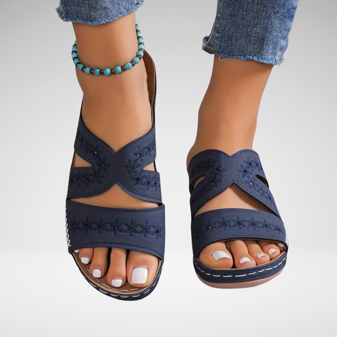 Amélie | Open-Toe Wedge Orthopedic Sandals