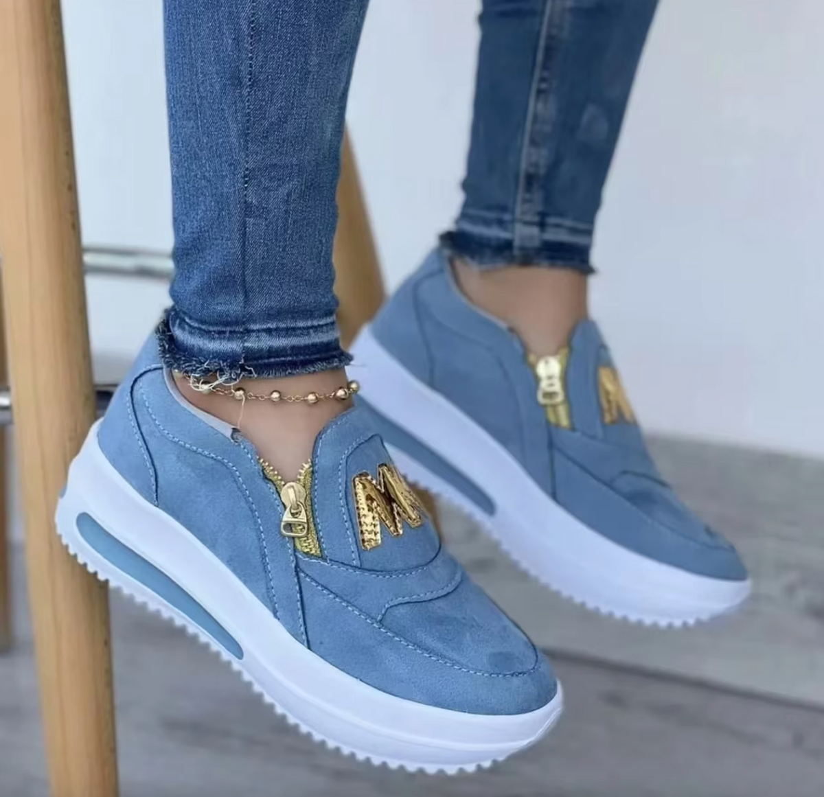 Mélina | Chic Zip Slip-On Sneakers