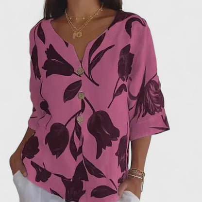 Isabel | Elegant Floral Print Blouse