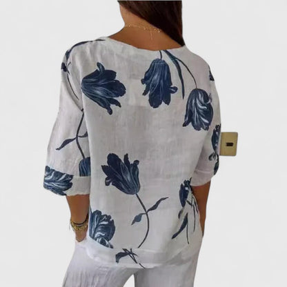 Isabel | Elegant Floral Print Blouse